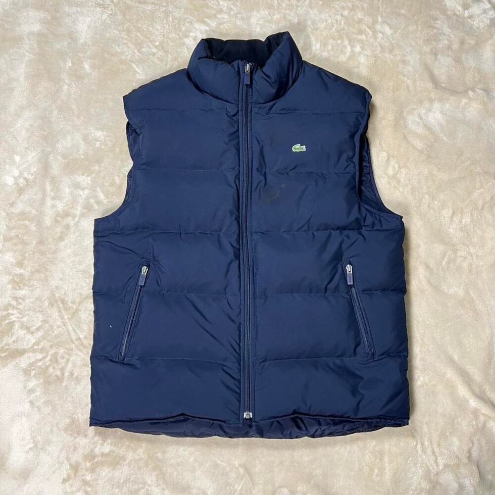 Lacoste Men's Navy Blue Down Puffer Vest Size XL (54/6)